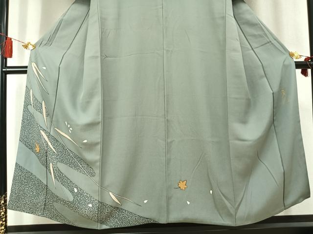 平和屋着物●染色の魔術師　染乃座・大久保玄才　そめのざ玄才　訪問着　舞花文　金彩　正絹　逸品　AABL8197fy
