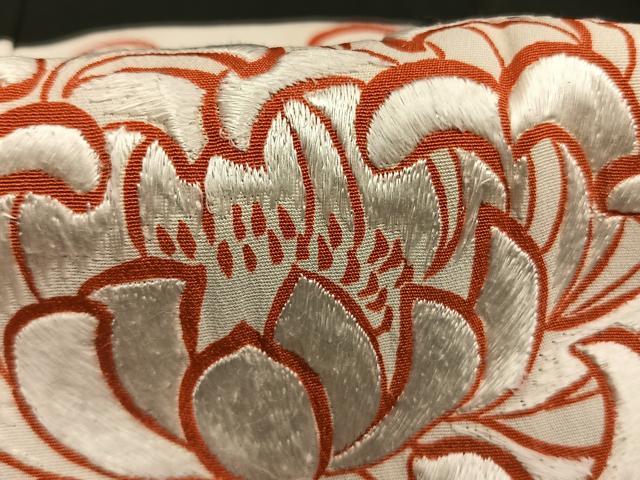 平和屋着物●豪華黒留袖　刺繍　乱菊　銀彩　正絹　逸品　AABL8203fy