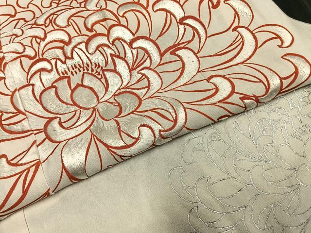 平和屋着物●豪華黒留袖　刺繍　乱菊　銀彩　正絹　逸品　AABL8203fy