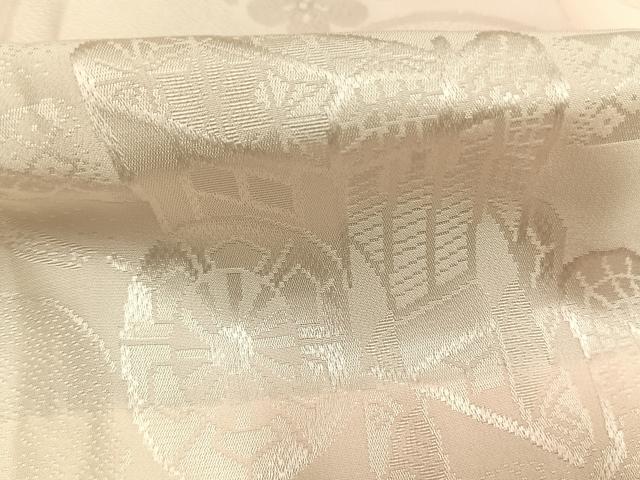 平和屋着物●振袖用長襦袢　無双仕立て　御所車花地紋　暈し染め　京都きもの友禅扱い　正絹　逸品　AABL8205fy