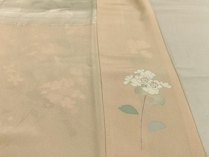 平和屋着物●訪問着　友禅　作家物　枝花文　暈し染め　正絹　逸品　AABL8211fy