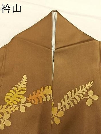 平和屋着物●衣装演出家　前田親男　訪問着　型染め　枝葉文　正絹　逸品　AABL8212fy