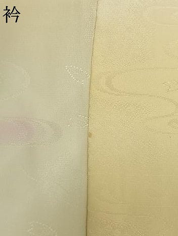 平和屋着物●振袖用長襦袢　無双仕立て　流水舞桜地紋　暈し染め　半衿刺繍　正絹　逸品　AABL8218fy