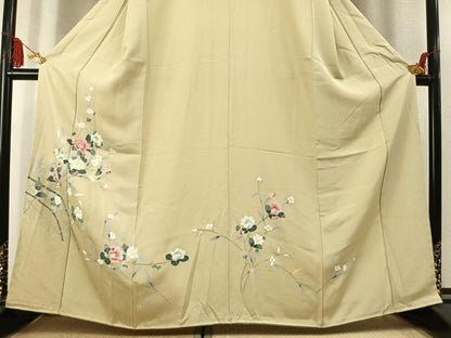 平和屋着物●訪問着　友禅　枝花文　暈し染め　正絹　逸品　未使用　AABL8228fy