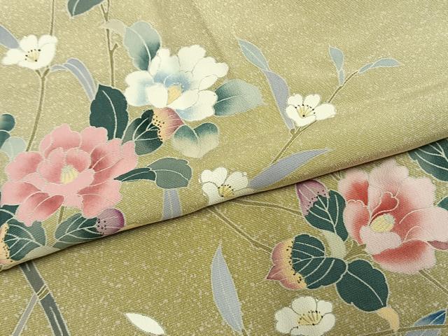 平和屋着物●訪問着　友禅　枝花文　暈し染め　正絹　逸品　未使用　AABL8228fy