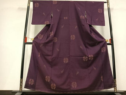 平和屋着物●お召　舞花文　正絹　逸品　AABL8230fy