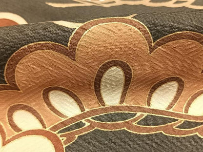 平和屋着物●豪華黒留袖　松竹　金彩　藍媚茶色　正絹　逸品　AABL8237fy