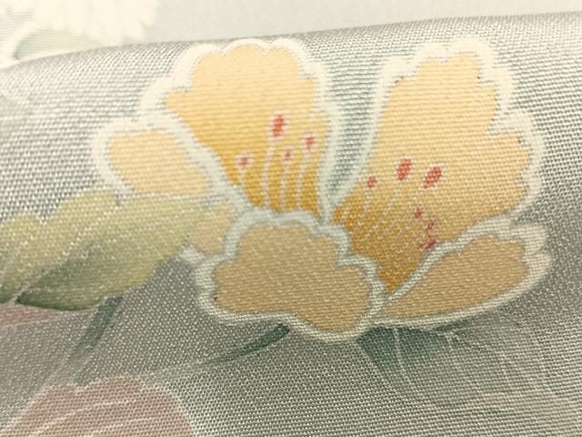 平和屋着物●訪問着　友禅　枝花文　シルエット　暈し染め　正絹　逸品　AABL8238fy
