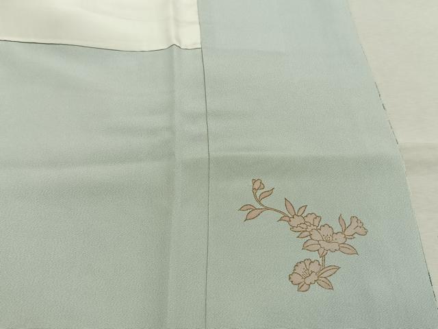 平和屋着物●訪問着　友禅　枝花文　シルエット　暈し染め　正絹　逸品　AABL8238fy