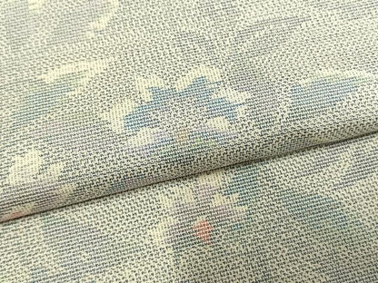 平和屋着物●本場大島紬　白大島　9マルキ　草花文　やまと誂製　正絹　逸品　未使用　AABL8243fy