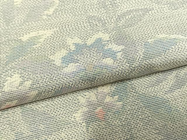平和屋着物●本場大島紬　白大島　9マルキ　草花文　やまと誂製　正絹　逸品　未使用　AABL8243fy