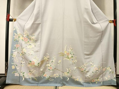 平和屋着物●訪問着　枝花文　暈し染め　金彩　正絹　逸品　AABL8247fy