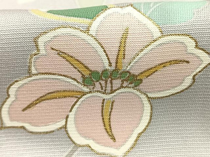 平和屋着物●訪問着　枝花文　暈し染め　金彩　正絹　逸品　AABL8247fy