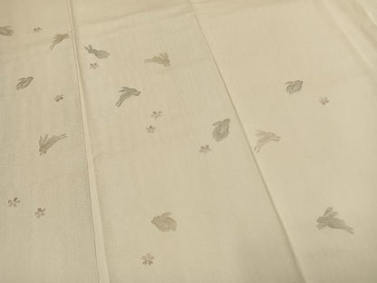 平和屋着物●訪問着　兎　舞桜文　正絹　逸品　AABL8251fy