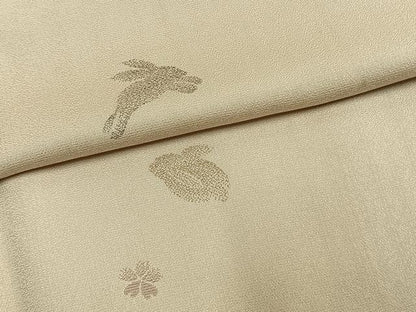 平和屋着物●訪問着　兎　舞桜文　正絹　逸品　AABL8251fy