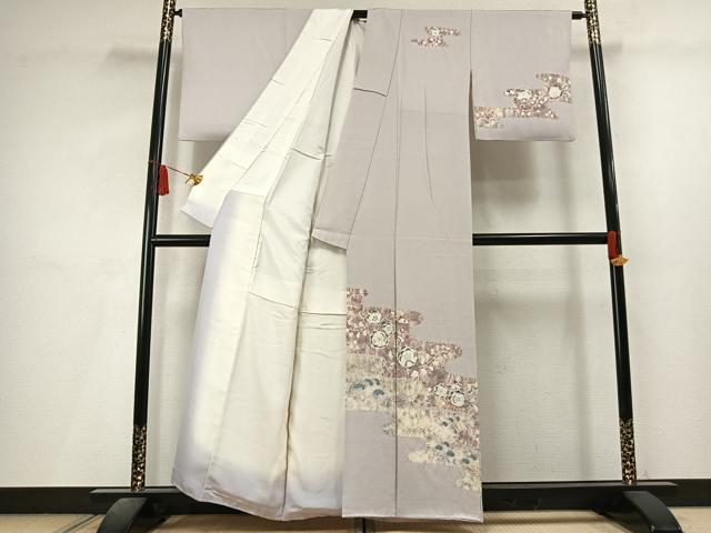 平和屋着物●十日町　名門　滝泰謹製　訪問着　絞り　辻が花　正絹　逸品　AABL8261fy