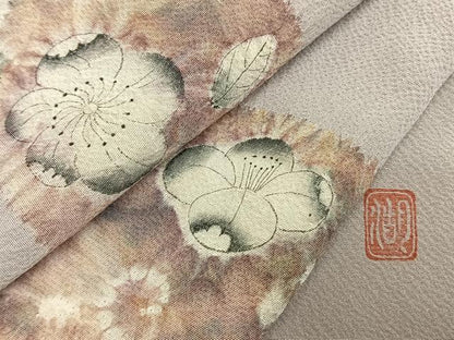 平和屋着物●十日町　名門　滝泰謹製　訪問着　絞り　辻が花　正絹　逸品　AABL8261fy