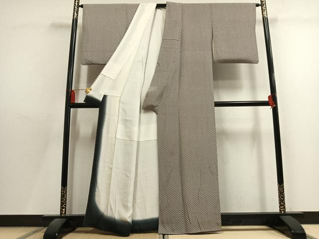 平和屋着物●江戸小紋　矢羽文　正絹　逸品　AABL8267fy