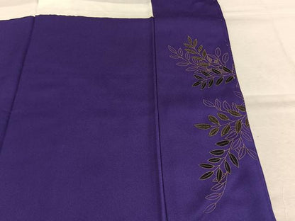 平和屋着物●訪問着　刺繍　草葉文　金彩　正絹　逸品　AABL8278fy