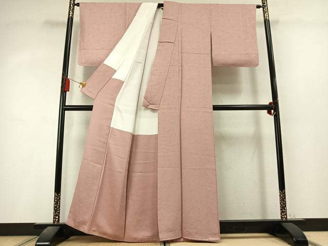 平和屋着物●上質な色無地　舞花地紋　虹色　正絹　逸品　未使用　AABL8288fy