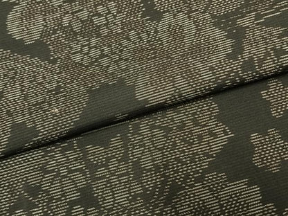 平和屋着物●本場大島紬　扇面花文　正絹　逸品　AABL8296fy