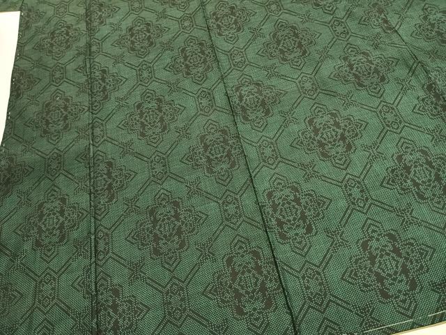 平和屋着物●本場大島紬　7マルキ　吉祥花文　正絹　逸品　AABL8300fy