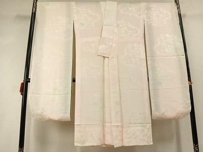 平和屋着物●振袖用長襦袢　無双仕立て　糸巻花地紋　暈し染め　正絹　逸品　AABL8308fy