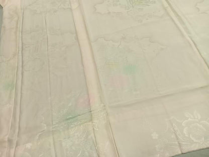 平和屋着物●振袖用長襦袢　無双仕立て　糸巻花地紋　暈し染め　正絹　逸品　AABL8308fy