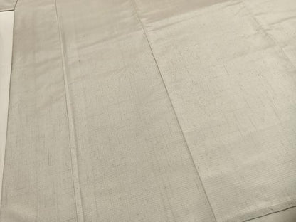 平和屋着物●結城紬　白練色　証紙付き　正絹　逸品　AABL8309fy