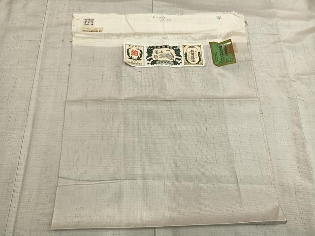 平和屋着物●結城紬　白練色　証紙付き　正絹　逸品　AABL8309fy