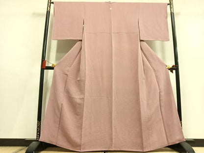 平和屋着物●上質な色無地　鴇浅葱色　鬼しぼ縮緬　正絹　逸品　AABL8317fy