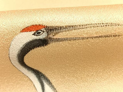 平和屋着物●訪問着　作家物　手描き　鶴　暈し染め　正絹　逸品　AABL8318fy