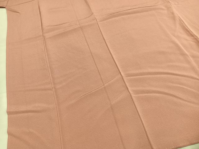 平和屋着物●上質な色無地　宍色　正絹　逸品　AABL8321fy