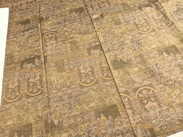 平和屋着物●本場大島紬　色紙重ね花文　正絹　逸品　AABL8322fy
