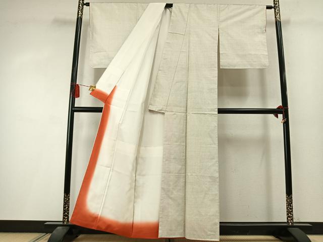 平和屋着物●本場大島紬　白大島　一元絣　正絹　逸品　AABL8328fy