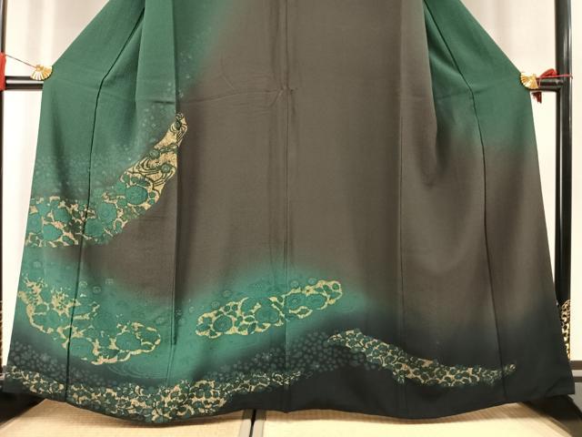 平和屋着物●訪問着　絞り　辻が花　暈し染め　金彩　正絹　逸品　AABL8337fy