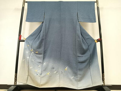 平和屋着物●色留訪問着　総刺繍　飛鳥文　暈し染め　金銀糸　さが美扱い　正絹　逸品　未使用　AABL8356fy