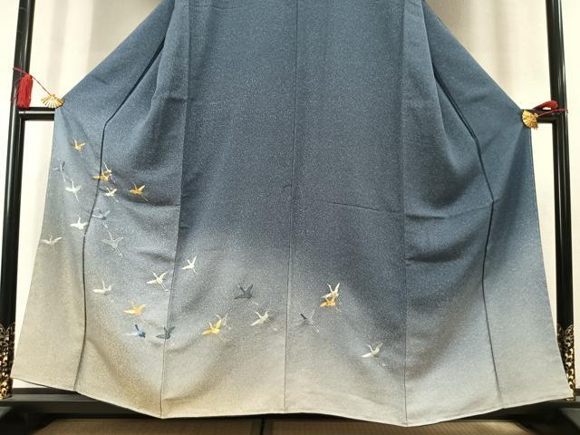 平和屋着物●色留訪問着　総刺繍　飛鳥文　暈し染め　金銀糸　さが美扱い　正絹　逸品　未使用　AABL8356fy
