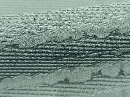 平和屋着物●上質な色無地　幾何学地紋　水浅葱色　正絹　逸品　AABL8362fy