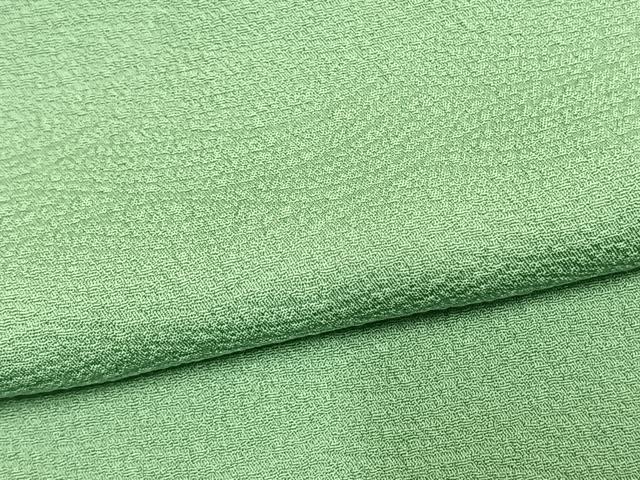 平和屋着物●上質な色無地　立波地紋　薄緑色　正絹　逸品　未使用　AABL8366fy
