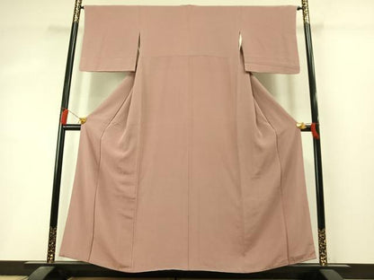 平和屋着物●上質な色無地　鴇浅葱色　正絹　逸品　AABL8373fy