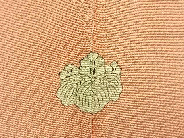 平和屋着物●上質な色無地　色紙花文　宍色　正絹　逸品　未使用　AABL8384fy