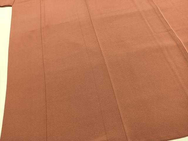 平和屋着物●上質な色無地　蘇芳香色　正絹　逸品　AABL8390fy