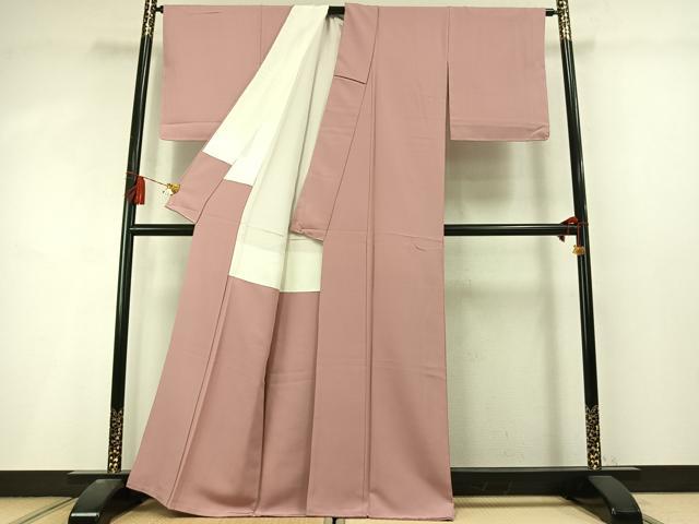 平和屋着物●上質な色無地　虹色　正絹　逸品　AABL8392fy