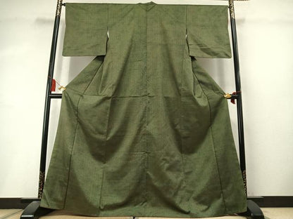 平和屋着物●上質な紬　霞文　正絹　逸品　AABL8414fy