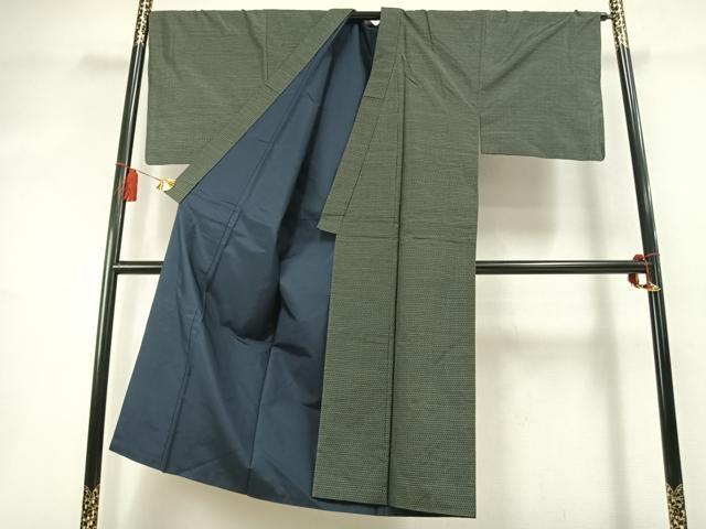 平和屋着物●男性　本場大島紬　アンサンブル　亀甲柄　正絹　逸品　AABL8417fy