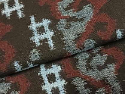 平和屋着物●久留米絣　琉球絣　綿　逸品　AABL8424fy