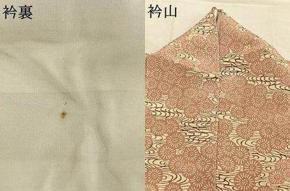 平和屋着物●訪問着　型染め　流水花文　正絹　逸品　AABL8428fy