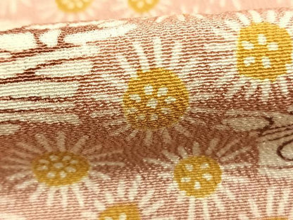 平和屋着物●訪問着　型染め　流水花文　正絹　逸品　AABL8428fy