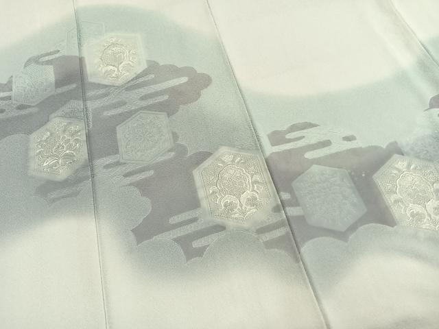 平和屋着物●中国三大刺繍　スワトウ刺繍　汕頭刺繍　総刺繍　訪問着　亀甲花文　暈し染め　正絹　逸品　AABL8439fy